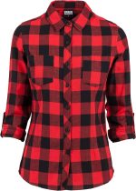 ⁦قميص بتصميم مربعات للنساء من اوربان كلاسيكس بتصميم مثني من الفلانيل (عبوة من قطعة واحدة)⁩ - الصورة ⁦3⁩