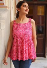 ⁦ياش غاليري بلوزة بدون اكمام مطبوعة للنساء من بانديج⁩ - الصورة ⁦5⁩