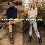 ⁦حذاء نسائي برقبة عالية للكاحل أنيق من Vepose⁩ - الصورة ⁦2⁩