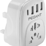 بيجانت محول طاقة شاحن حائط بقابس USB 5 في 1 موسع منفذ عالمي 1 وصلة مقبس 3 منافذ USB-A و1 منفذ نوع C لاجهزة ايفون والهواتف الذكية والتابلت وغيرها