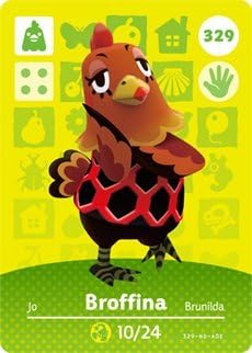 Broffina - نينتندو Animal Crossing Happy Home Designer Series 4 Amiibo Card - 329