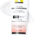 جل واقي من الشمس من صن سكوب بالسيراميد وماء الأرز | عامل وقاية +50 درجة PA++++ | لمسة نهائية خالية من الزيوت | 45 غرام