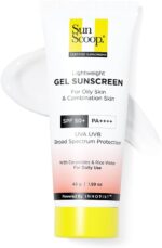 جل واقي من الشمس من صن سكوب بالسيراميد وماء الأرز | عامل وقاية +50 درجة PA++++ | لمسة نهائية خالية من الزيوت | 45 غرام