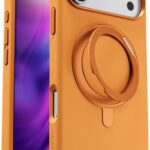 جراب رينج فليكس من بلوبيبل متوافق مع ايفون 17 برو ماكس - مسند قابل للطي والدوران 360 درجة، حماية ضد الصدمات، لمسة نهائية رفيعة غير لامعة، متوافق مع الشحن اللاسلكي المغناطيسي - برتقالي