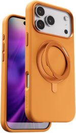 جراب رينج فليكس من بلوبيبل متوافق مع ايفون 17 برو ماكس - مسند قابل للطي والدوران 360 درجة، حماية ضد الصدمات، لمسة نهائية رفيعة غير لامعة، متوافق مع الشحن اللاسلكي المغناطيسي - برتقالي