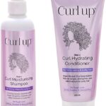 كيرل اب مجموعة غسول الشعر مع شامبو وبلسم للشعر المجعد الجاف والمموج والمجعد - خالي من كبريتات البارابين والسيليكون (مجموعة من قطعتين) - 400 مل