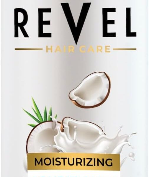 ريفيل بلسم مرطب مضاد لتساقط الشعر من حليب جوز الهند للعناية بالشعر، 1000 مل، للشعر، يشجع على صحة فروة الرأس ويقوي الشعر ويصلحه، خالٍ من البارابين