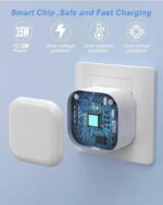 ⁦محول طاقة USB C سريع 35 واط مع كابل من النوع C لايفون 16 برو ماكس شاحن سريع نوع C قابس حائط لايفون 15 برو ماكس/16 برو/16/16 بلس/15 برو/15 وغيرها⁩ - الصورة ⁦3⁩