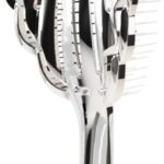 فرشاة شعر مجعد من سترالاين باونس، فرشاة مبللة، مشط تصفيف، فرشاة فك تشابك الشعر (فضي)