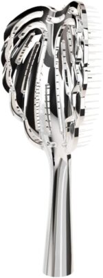 فرشاة شعر مجعد من سترالاين باونس، فرشاة مبللة، مشط تصفيف، فرشاة فك تشابك الشعر (فضي)