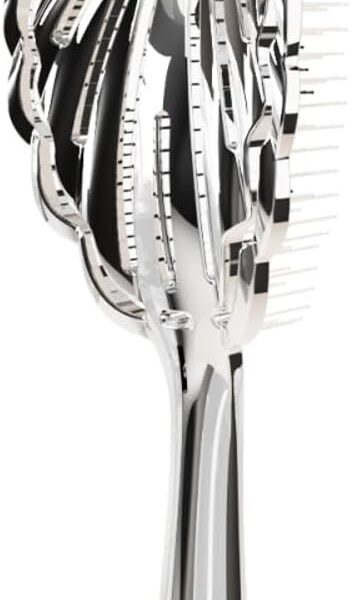 فرشاة شعر مجعد من سترالاين باونس، فرشاة مبللة، مشط تصفيف، فرشاة فك تشابك الشعر (فضي)