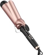 ييجور مكواة تجعيد كبيرة للغاية 2 انش، مكواة تجعيد باسطوانة طويلة، مكواة تجعيد مزدوجة الجهد 100-240 فولت لتجعيد الشعر المموج الكبير، 12 درجة حرارة