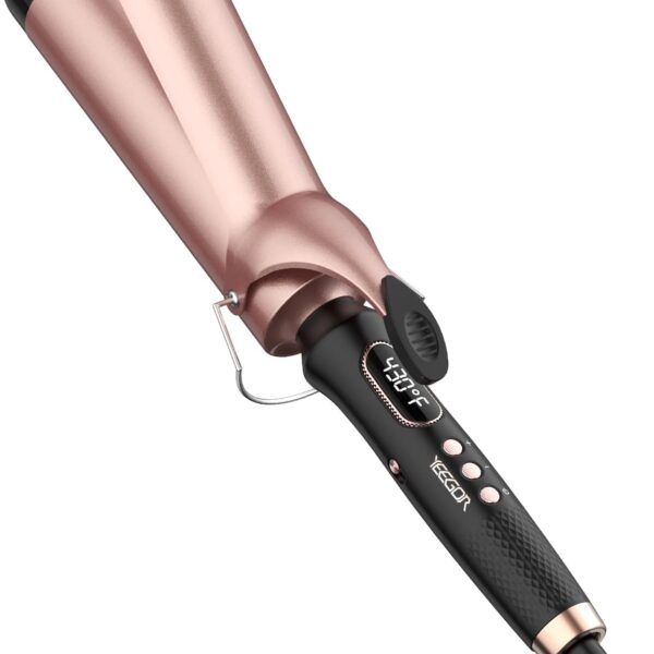 ييجور مكواة تجعيد كبيرة للغاية 2 انش، مكواة تجعيد باسطوانة طويلة، مكواة تجعيد مزدوجة الجهد 100-240 فولت لتجعيد الشعر المموج الكبير، 12 درجة حرارة