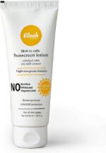 واقي شمس ميلت ان ميلك من فيلفا ستور | عامل حماية من الشمس 50 PA+++ | بخلاصة حليب الصويا | خفيف الوزن بدون زهر | يحمي البشرة من الاشعة فوق البنفسجية فئة A وB والضوء الازرق | للرجال والنساء، 60 مل