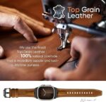 ⁦أساور جلدية لساعة ابل الترا مقاس 49 ملم 46 ملم 45 ملم 44 ملم 42 ملم، سوار بديل من الجلد المتين والمتين مع موصل معدني أصلي للنساء والرجال لساعة اي ووتش الترا 10 9 8 7 6 5 4 3 SE⁩ - الصورة ⁦7⁩