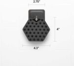 ⁦اداة تدليك وخطاف لفروة الرأس، اداة تنظيف وحامل ادوات الزينة من السيليكون، ملحقات الدش والحمام، تتميز بتقنية قبضة السيليكون، قابلة للازالة واعادة الاستخدام (اسود)⁩ - الصورة ⁦4⁩