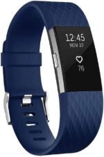 سكيدو سوار بديل للساعة الذكية الرياضية من السيليكون متوافق مع فيتبيت تشارج 2 - ازرق مقاس S