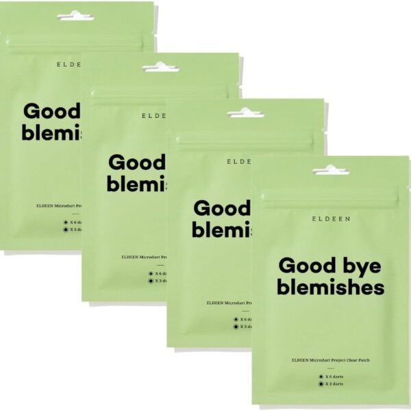 عيوب جود باي من الدين - مشروع مايكرودارت: رقعة شفافة - الحل الأمثل لبشرتك، عيوب/زيتس واضحة، 6 رقع صغيرة، 3 رقع كبيرة (عبوة من 4 قطع)