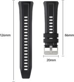 ⁦اساور رياضية متوافقة مع ساعة هواوي جي تي 6 برو 46 ملم - سوار بديل من السيليكون الناعم المقاوم للماء (3 قطع)⁩ - الصورة ⁦3⁩