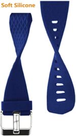 ⁦سكيدو سوار بديل للساعة الذكية الرياضية من السيليكون متوافق مع فيتبيت تشارج 2 - ازرق مقاس S⁩ - الصورة ⁦2⁩