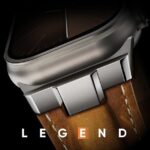 ⁦أساور جلدية لساعة ابل الترا مقاس 49 ملم 46 ملم 45 ملم 44 ملم 42 ملم، سوار بديل من الجلد المتين والمتين مع موصل معدني أصلي للنساء والرجال لساعة اي ووتش الترا 10 9 8 7 6 5 4 3 SE⁩ - الصورة ⁦2⁩