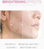 ⁦مجموعة سفر للعناية بالبشرة من جابان ساكورا لايكو مكونة من 4 قطع لتجديد البشرة بعامل حماية من الاشعة فوق البنفسجية بعامل حماية من الشمس 50+ 8 غرام وكريم مغذي للوجه 8 غرام وتونر تفتيح 20 مل ومنظف خفيف⁩ - الصورة ⁦5⁩