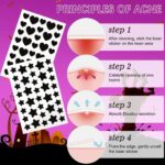 ⁦رقع حب الشباب من نيكيتا فيفي - 144 قطعة على شكل نجمة + قلب | رقعة علاج حب الشباب مع الغروية المائية وزيت شجرة الشاي | رقع بثور وجه نجمة | ملصقات لتغطية البقع | رقع معجزة لعلاج حب الشباب⁩ - الصورة ⁦8⁩