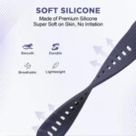 ⁦سوار سيليكون متوافق مع ساعة هواوي ووتش 5 مقاس 46 ملم من كيز جييف، سوار بديل بدون فجوات وناعم متوافق مع ساعة هواوي ووتش 5 مقاس 42 ملم للنساء والرجال⁩ - الصورة ⁦7⁩