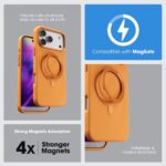 ⁦جراب رينج فليكس من بلوبيبل متوافق مع ايفون 17 برو ماكس - مسند قابل للطي والدوران 360 درجة، حماية ضد الصدمات، لمسة نهائية رفيعة غير لامعة، متوافق مع الشحن اللاسلكي المغناطيسي - برتقالي⁩ - الصورة ⁦5⁩