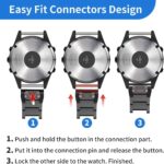 ⁦سوار ساعة مقاوم للماء لساعة فينيكس 5X/فينيكس 6X/فينيكس 7X، 26 ملم سريع الفك يناسب ساعة جارمين فينيكس 5X بلس/فينيكس 3/3 اتش ار اندورو تاكتيكس دلتا⁩ - الصورة ⁦4⁩