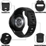 ⁦كييس جييف متوافق مع سوار ساعة سامسونج جالكسي 7/6 /ساعة جالكسي 6 كلاسيكية 43 ملم/ساعة جالكسي 5/ساعة جالكسي 5 برو 45 ملم/سوار ساعة جالكسي 4، سوار سيليكون ناعم بدون فجوات لساعة سامسونج 6 للرجال والنساء⁩ - الصورة ⁦2⁩