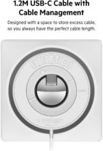 ⁦بلكن شاحن ساعة ابل، قاعدة سفر لاسلكية للشحن السريع معتمدة من ام اف اي مع وضع المنضدة الليلية، تصميم بسيط وكيبل USB نوع C متضمن لسلسلة ساعات ابل 8 و7 و6 و5 و4 والترا وغيرها⁩ - الصورة ⁦6⁩
