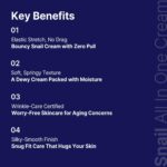 ⁦كريم مرطب للوجه سنيل موسين من افكا، 100 مل (3.38 اونصة سائلة) - مرطب للعناية بالبشرة الكورية المضادة للشيخوخة، يساعد على تحسين المرونة والخطوط الدقيقة باستخدام حمض الهيالورونيك والكولاجين⁩ - الصورة ⁦3⁩