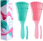 فرشاة فك تشابك الشعر فليكس من اي زد فرشاة لفك تشابك الشعر المجعد للشعر المبلل والشعر المموج والملتف 4c للشعر الاسود الطبيعي