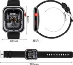 ⁦ساعة ذكية لمراقبة معدل ضربات القلب، ساعة ذكية مزودة بمراقبة ضغط الدم، مراقبة معدل ضربات القلب والأكسجين في الدم والنوم على مدار الساعة، ساعة ذكية لتتبع اللياقة البدنية للرجال والنساء (شريطين)⁩ - الصورة ⁦6⁩