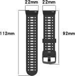 ⁦ديسكول اساور معصم بديلة قابلة للتعديل 22 ملم متوافقة مع كوروس بيس 3/ابيكس 2 برو/ابيكس 46 ملم/ابيكس برو معصم سيليكون ناعم مع سوار سريع الفك اكسسوارات الساعات الذكية (اسود)⁩ - الصورة ⁦6⁩