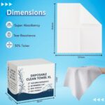 ⁦مناشف وجه للاستعمال مرة واحدة - مناديل وجه فائقة النعومة وقابلة للتحلل البيولوجي للبشرة الحساسة والمعرضة لحب الشباب | معتمدة من اطباء الجلدية، فائقة الامتصاص، مناديل جافة لازالة المكياج خالية من الوبر⁩ - الصورة ⁦6⁩