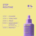 ⁦زيت الاستشفاء المرطب من بايوما - زيت وجه فاخر مع السكوالين وزيت الجوجوبا وزيت نبق البحر - بشرة مشعة ومتوهجة فورية - زيت وجه لإصلاح الحاجز - 1.01 أونصة سائلة⁩ - الصورة ⁦6⁩