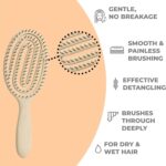 ⁦مشط توحيد الشعر الجديد 2026 من لوكسفيريا، فرشاة شعر مرنة لفك تشابك الشعر، شعيرات مرنة ناعمة مضادة للكهرباء الساكنة للشعر الرطب والجاف، تصميم حلزوني فريد من نوعه لازالة التشابك (B)⁩ - الصورة ⁦3⁩