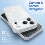 ⁦جيتك جراب غير لامع لموبايل ايفون 17 برو 6.3 انش متوافق مع ماج سيف، حماية كاملة لعدسة الكاميرا، غطاء موبايل ناعم من البولي يوريثين الحراري المصنفر مضاد للصدمات ومضاد لبصمات الاصابع (شفاف بلوري)⁩ - الصورة ⁦6⁩