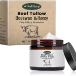 كريم عسل تالو لحم البقر - بلسم وجه تالو لحم بقري يتغذى على العشب مع العسل، كريم مرطب للبشرة للوجه والجسم، طبيعي غير دهني