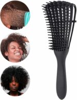 ⁦فرشاة فك تشابك الشعر الرطب والجاف من افتريد لفك تشابك الشعر بدون الم للشعر المجعد والسميك والناعم والمفرود - شعيرات مرنة ومقبض مضاد للانزلاق، تقلل من التقصف والتجعد وتعمل على جميع انواع الشعر⁩ - الصورة ⁦4⁩