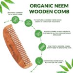 ⁦ذا ليجيند مشط من خشب النيم النقي العضوي (اسنان ناعمة)⁩ - الصورة ⁦2⁩