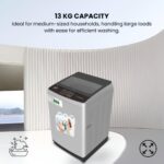 ⁦ستار تريك غسالة تحميل علوي أوتوماتيك 13 كجم، توفير طاقة بتصنيف 4 نجوم من ESMA، لون فضي، موديل SW-1300ATTQ1-SK(T) [ضمان شامل لمدة عام]⁩ - الصورة ⁦2⁩