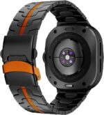 سوار بويبو من التيتانيوم متوافق مع ساعة سامسونج جالاكسي 7 الترا 47 ملم، سوار معصم صلب من الروابط المعدنية للرجال بديل قوي