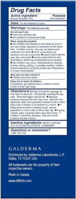 ⁦ديفيرين غسول وجه لحب الشباب مع 10% بنزويل بيروكسيد، منظف رغوي لحب الشباب فائق القوة بدون وصفة طبية، علاج حب الشباب سريع المفعول للوجه والجسم، 5 اونصة⁩ - الصورة ⁦10⁩