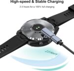 ⁦3 قطع محولات USB C متوافقة مع ساعة جارمين، محول كابل شحن لجارمين فيفو اكتيف 6 5 4 3S 4S، فينو Sq/Sq 2/ فينو 2/2s/3/3s/2 بلس، فوررنر 245 55 935 255 (رمادي فضي)⁩ - الصورة ⁦5⁩