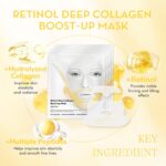 ⁦مجموعة قناع تعزيز الكولاجين العميق بالريتينول 4 قطع من لبوي لوف®، كولاجين عميق لرفع خط على شكل حرف V وشد الوجه، ريتينول لخطوط الابتسامة ومنطقة الجبين، قناع زجاجي لامع لرفع الكولاجين للبشرة⁩ - الصورة ⁦4⁩