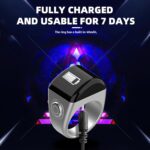 ⁦خاتم ذكي للتسبيح والذكر من أوبست للنساء والرجال، للصلاة الإسلامية، تذكير بتوقيت الصلاة بالاهتزاز، عداد للتسبيح، خاتم ذكي مع بلوتوث، 22 ملم، تحكم عبر التطبيق، USB⁩ - الصورة ⁦5⁩