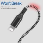 ⁦كابل شحن متعدد، كابل USBA/USB C 5 في 1 مع موصلات iP مايكرو USB نوع C، كابل شاحن متعدد سلك شحن سريع للهاتف 16 15 14 13 12 11 سامسونج جالاكسي S20 S10 S9 S8 هواوي أندرويد- 1.2 متر⁩ - الصورة ⁦7⁩